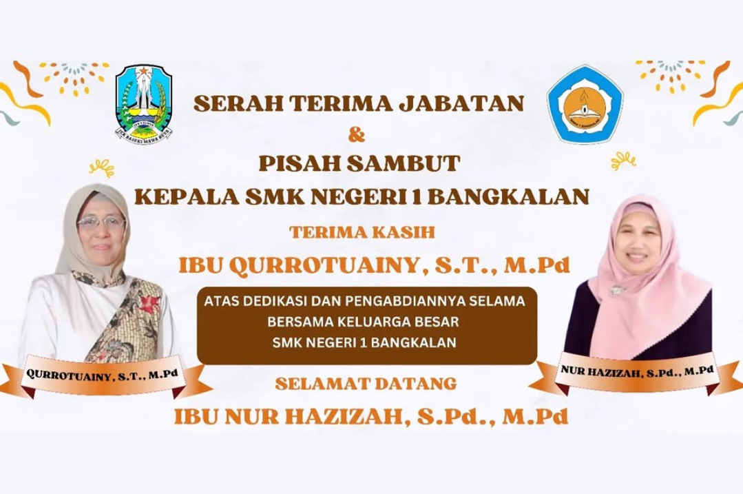 Disaksikan Pejabat Cabdin, Tangis Haru dan Asa Baru Iringi Estafet Kepemimpinan 13 Tahun SMKN 1 Bangkalan